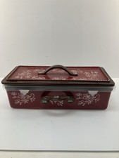 4 Piece Temptations Presentable Ovenware Loaf Pan Lid Tray CRANBERRY FLORAL LACE