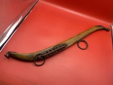 Vtg 27" Primitive Wood Iron Ox Horse Harness Yoke Collar Hitch Wood Metal HLN