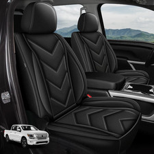 For Nissan Titan 2017-2026 Faux Leather Car Frontrear Pickup 5-seat Covers Set For Nissan Titan 2017-2026 Faux Leather Car Frontrear Pickup 5-seat Covers Set