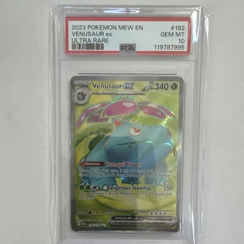 PSA 10 Venusaur ex 182/165 SV: Scarlet & Violet 151 English Ultra Rare Holo 2023