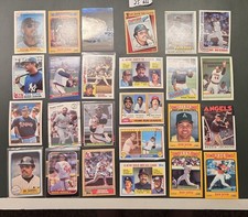 Reggie Jackson 25 card all different lot, Athletics, Angels, Yankees