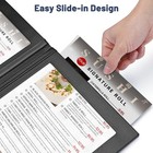 WeChef 4 Pack LED Backlit Menu Cover Leatherette Wine List Check Bill Holder — photo 7