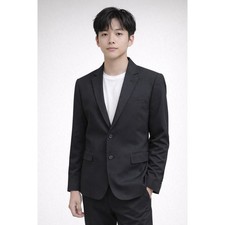 Calvin Klein Blazer Black Classic Tailored Lined Stretch Formal Jacket Boys 16R