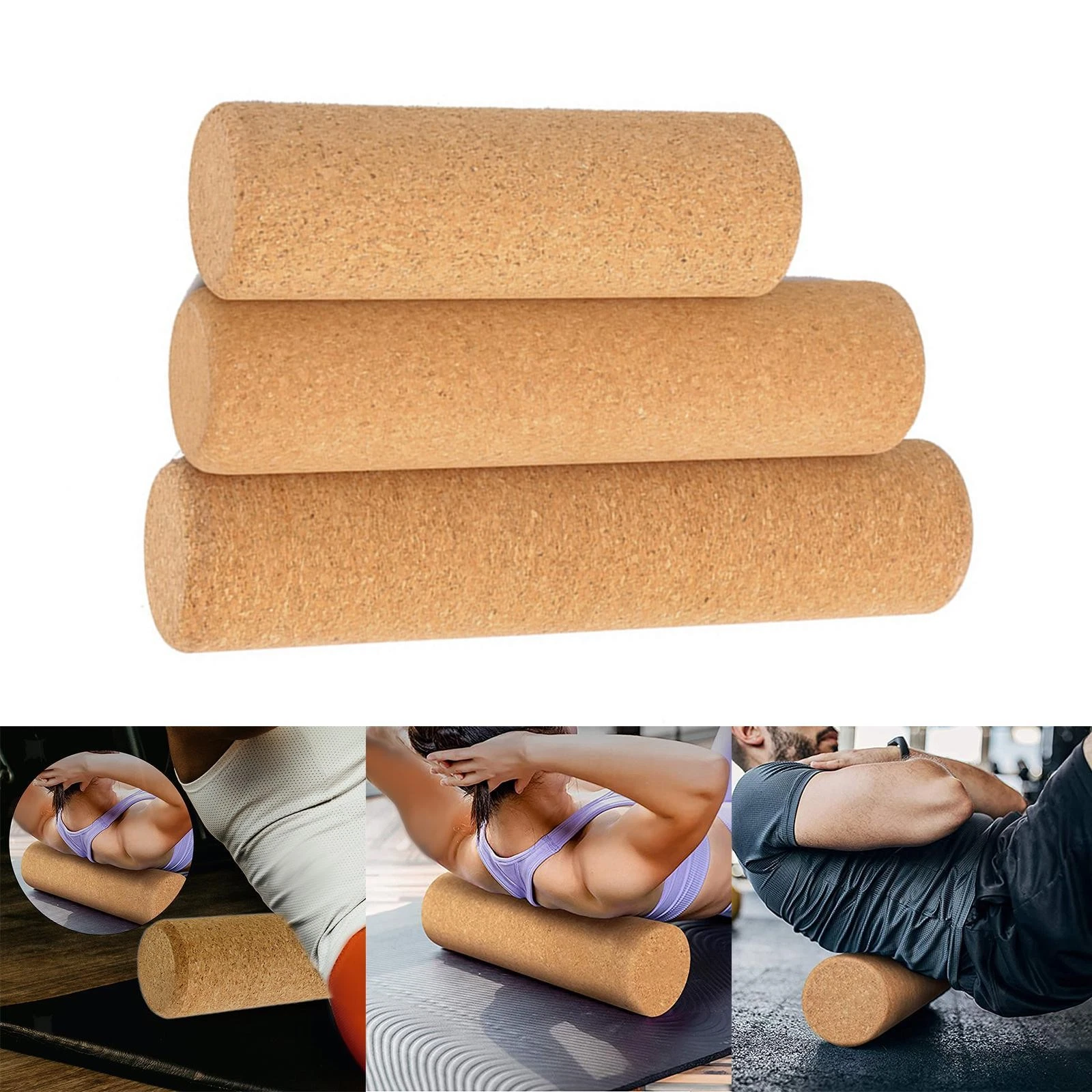 Muscle Massage Roller Exercises Natural Cork Yoga Pillar for Balance Gym Leg
Opens in a new window o
