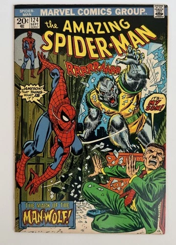Amazing Spider-Man #124 (1973) FN/VF | 1st Man-Wolf Appearance | Bronze Age