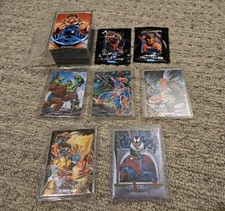 1992 Marvel Masterpieces Trading Card Complete Set Skybox 100 + 5 Chase + Promo