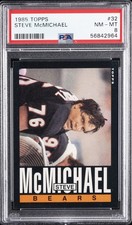 1985 TOPPS #32 STEVE MCMICHAEL PSA 8