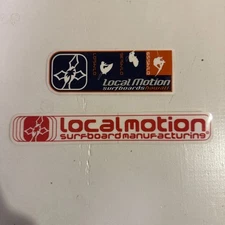 LOCAL MOTION Hawaii Surfboards Vintage Surfing STICKER - Lot of 2