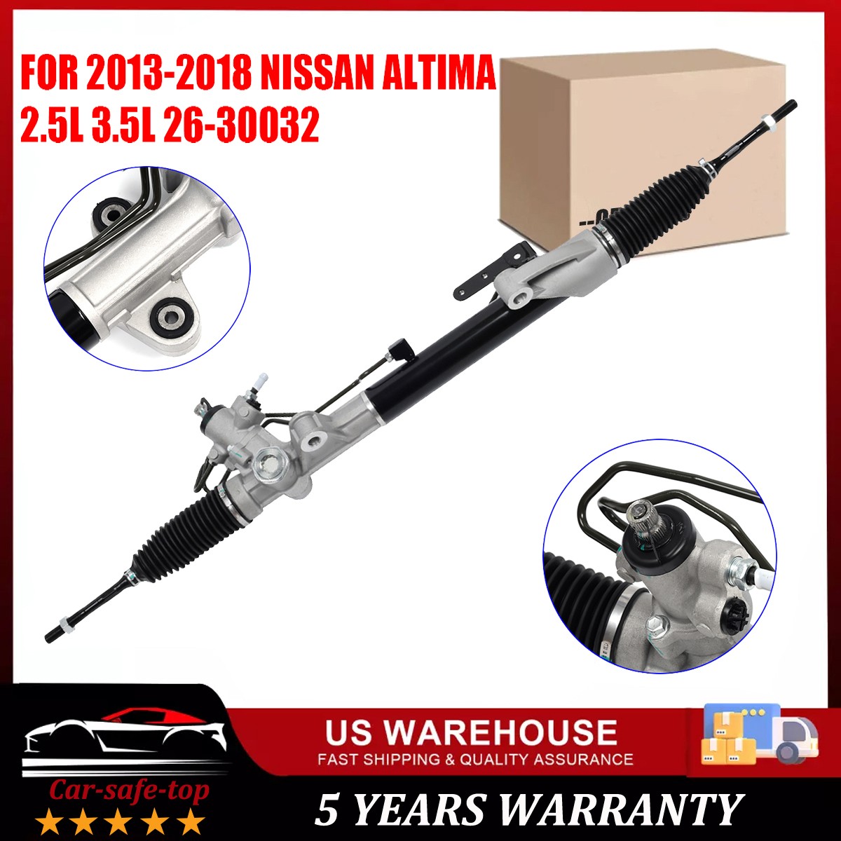 OEM Power Steering Rack & Pinion For 2013-18 Nissan Altima 2.5L 3.5L 26-30032..-
