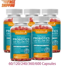 Raw Probiotics 120 Billion CFU Potency Digestive Immune Health 60-600 Capsules
