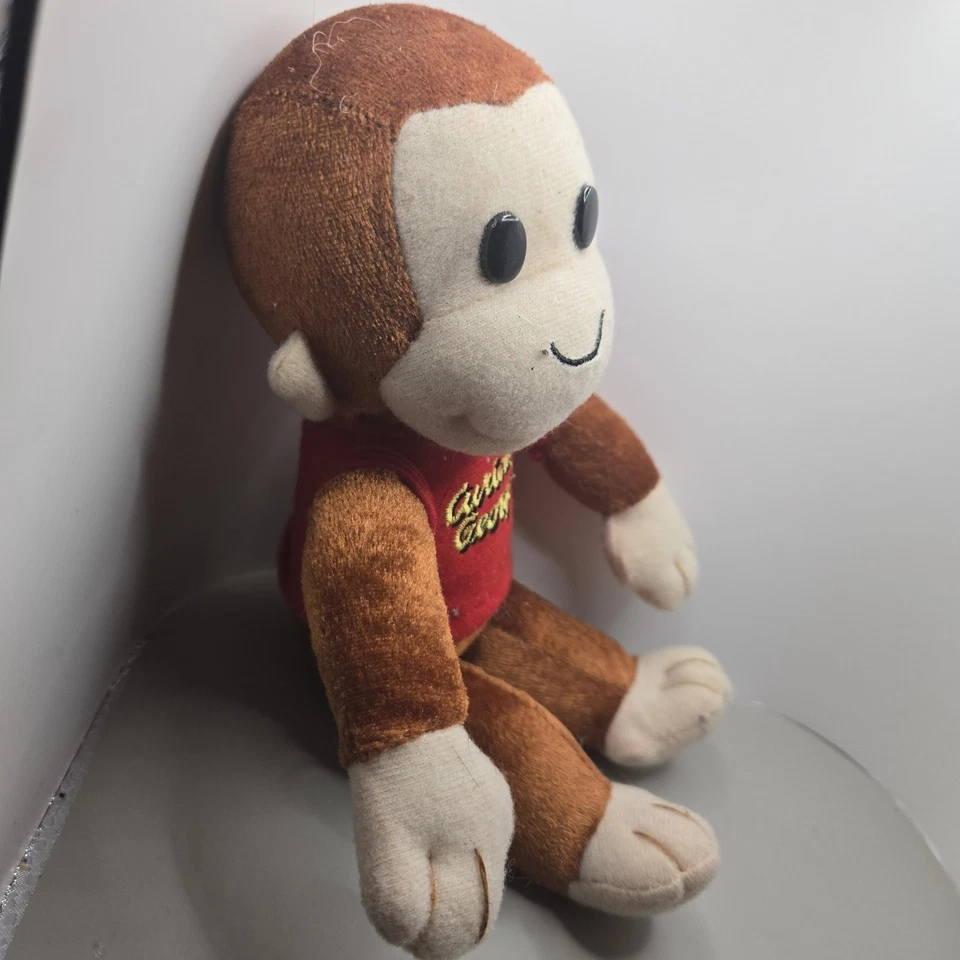 Curious George 15 pulgadas mono peluche camisa roja KellyToy 2005 peluche Foto 4 de 4