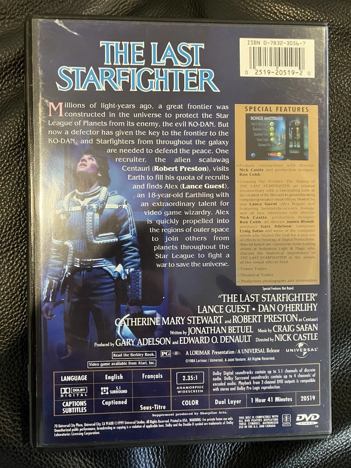 The Last Starfighter (DVD, 1999) 1984 Collector's Edition Widescreen - Image 3 of 4