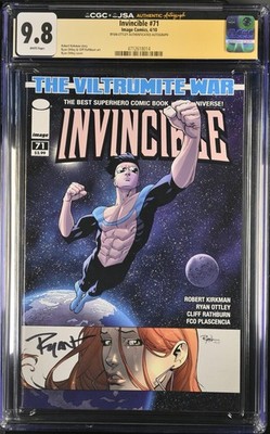 Invincible #71 CGC 9.8 Signed by Ryan Ottley Old Sig Rare! Great placement!