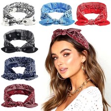 Boho Bow Headbands for Women Paisley Prints Head Wraps 6 Pack  Cute Cashew Prin