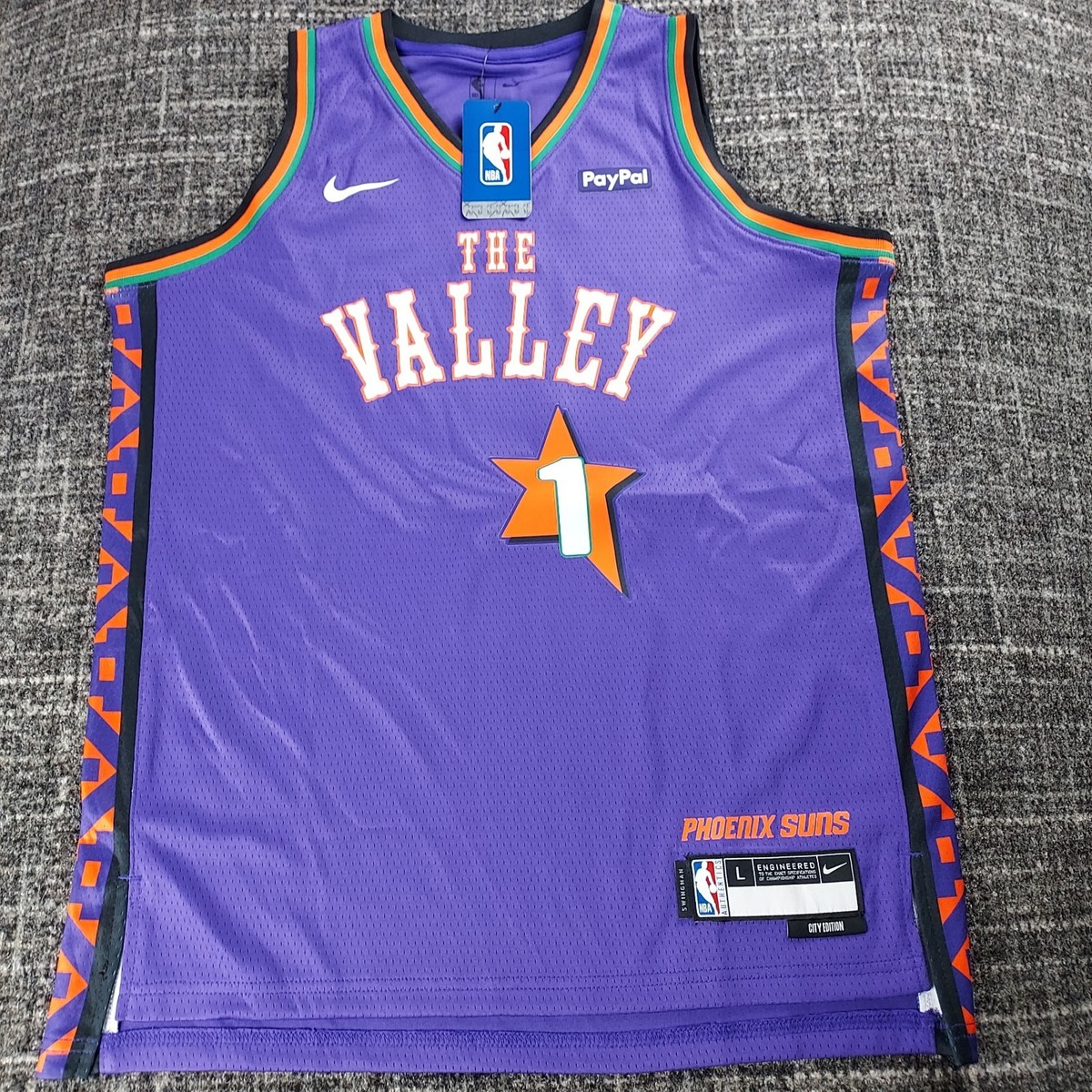 Nike Boys Phoenix Suns Devin Booker Purple City Edition Swingman