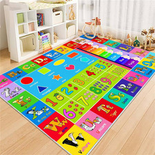 Mllgyq Kids Alphabet Play Game Rug - -4X6 Abc Numbers And Shapes Educational