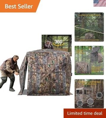 2-3 Person Hunting Blind with 360° View: Quick Setup & Weather-Resistant