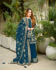 Salwar Kameez Pakistani Ready To Wear Dress Party Wear Bollywood Palazzo Suit