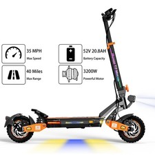 Ruitoo 3200W Dual Motor Electric Scooter Adults Off Road Fast E-Scooter 35 MPH