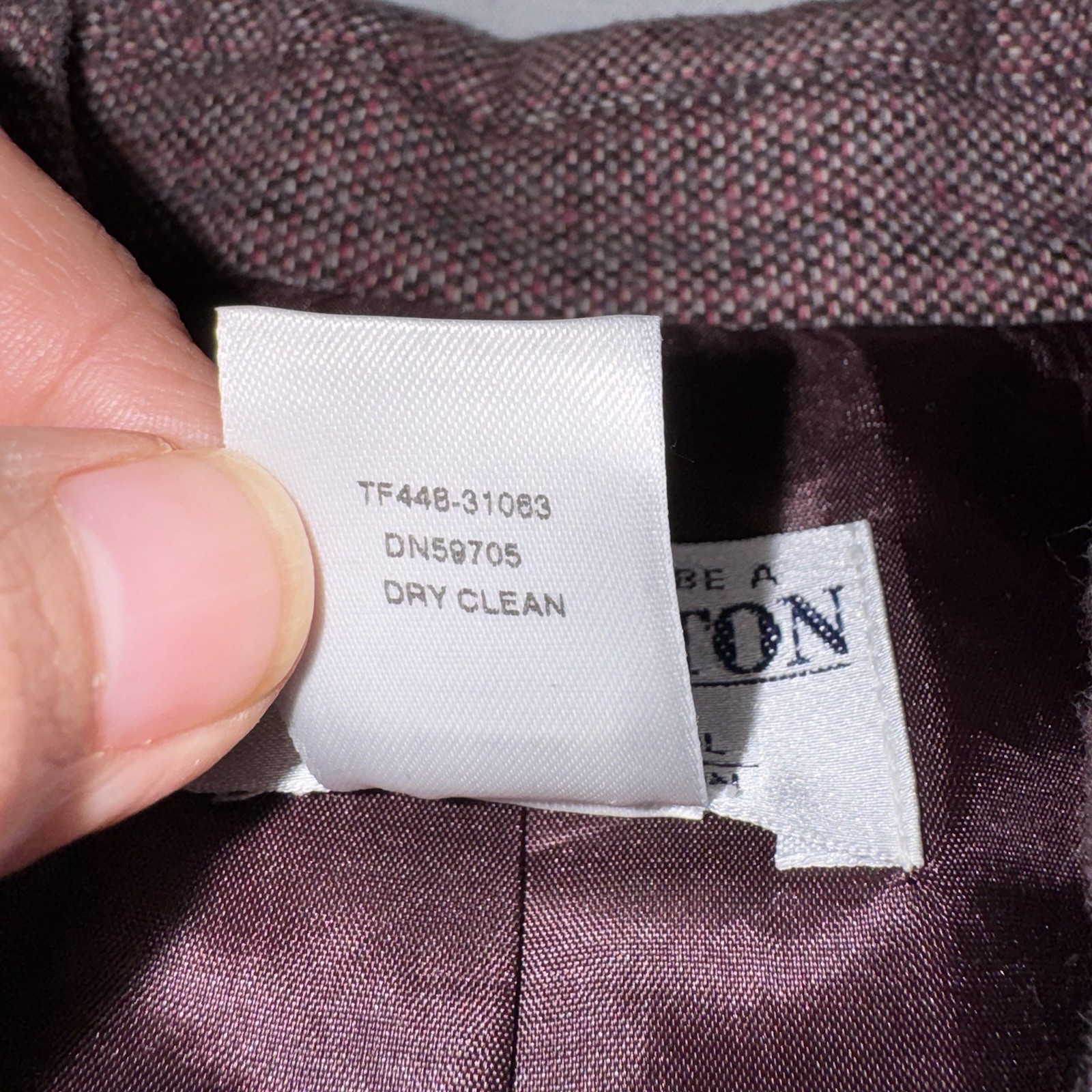 Pendleton Purple Herringbone Button Collared Pock… - image 8