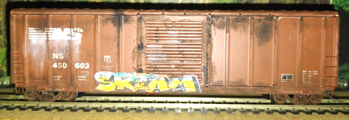 Athearn HO Scale ATH79622 50' P-S 5344 CuFt Box Car Norfolk Southern - WEATHERED - Picture 4 of 10