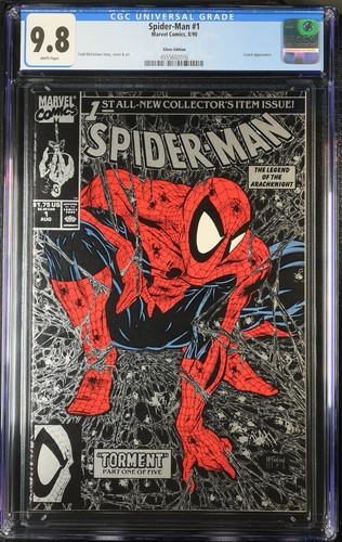 Spider Man 1 - CBCS 9.8 - Silver Iconic TODD MCFARLANE CLASSIC Cover - 1990