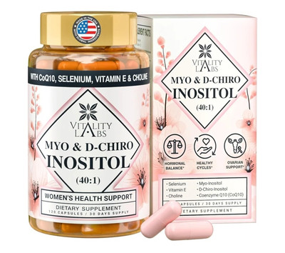 2 bottles Myo-inositol &D-chiro Inositol Supplement for Women-Ideal 401 Ratio 