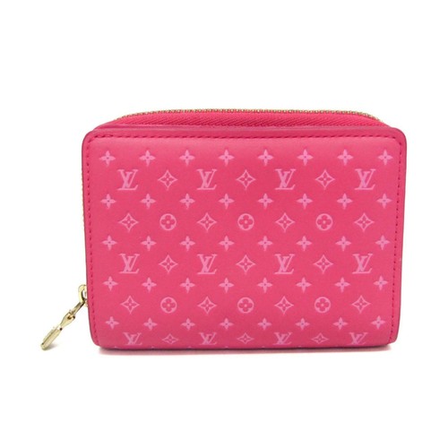 Louis Vuitton Portefeuille Lou M82357 Pink Monogram Bi Fold Wallet Auth