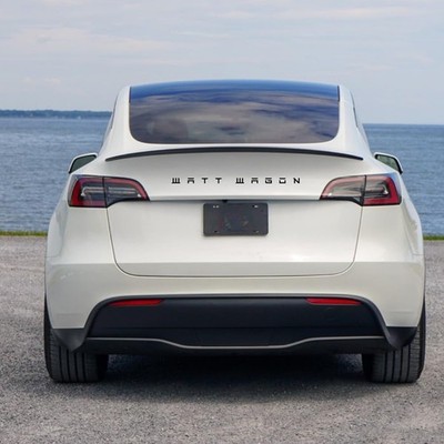 Personalized Metal Tesla Style Letters Custom Emblem Matte Black for Tesla Mo...