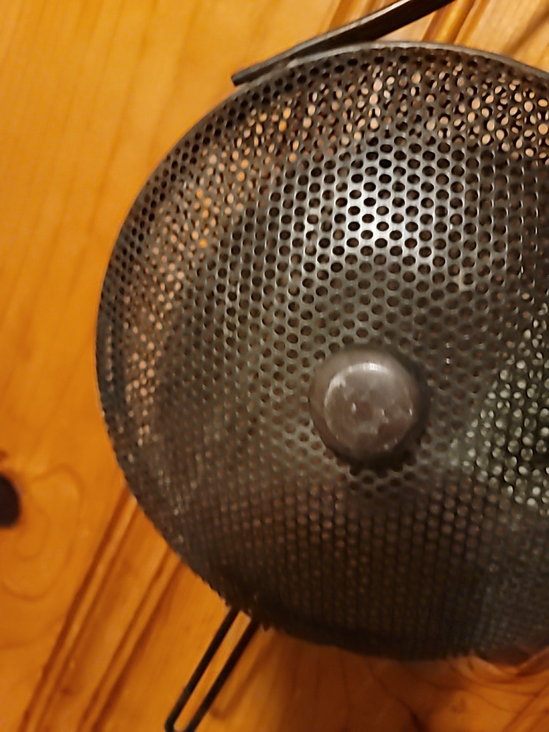 Vintage 31" Long Handled Popcorn Popper Basket with Wood Grip Mesh Stove Top