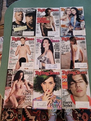Lot of 13 Magazines: 2 Spin + 11 Rolling Stone (3x Katy Perry, Harry Styles++)