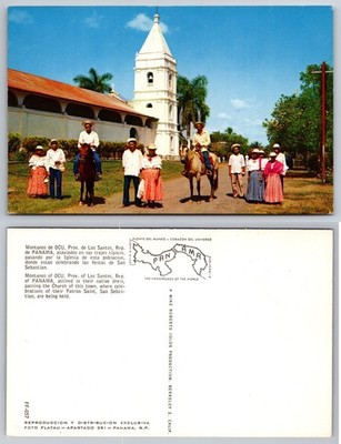 Montijo De Ocu Panama Horseback Riders Postcard