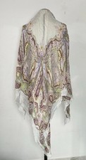 ARTISTIC women  s Cotton Abstract Paisley Scarf 55"/53"EXCELLENT CONDITION
