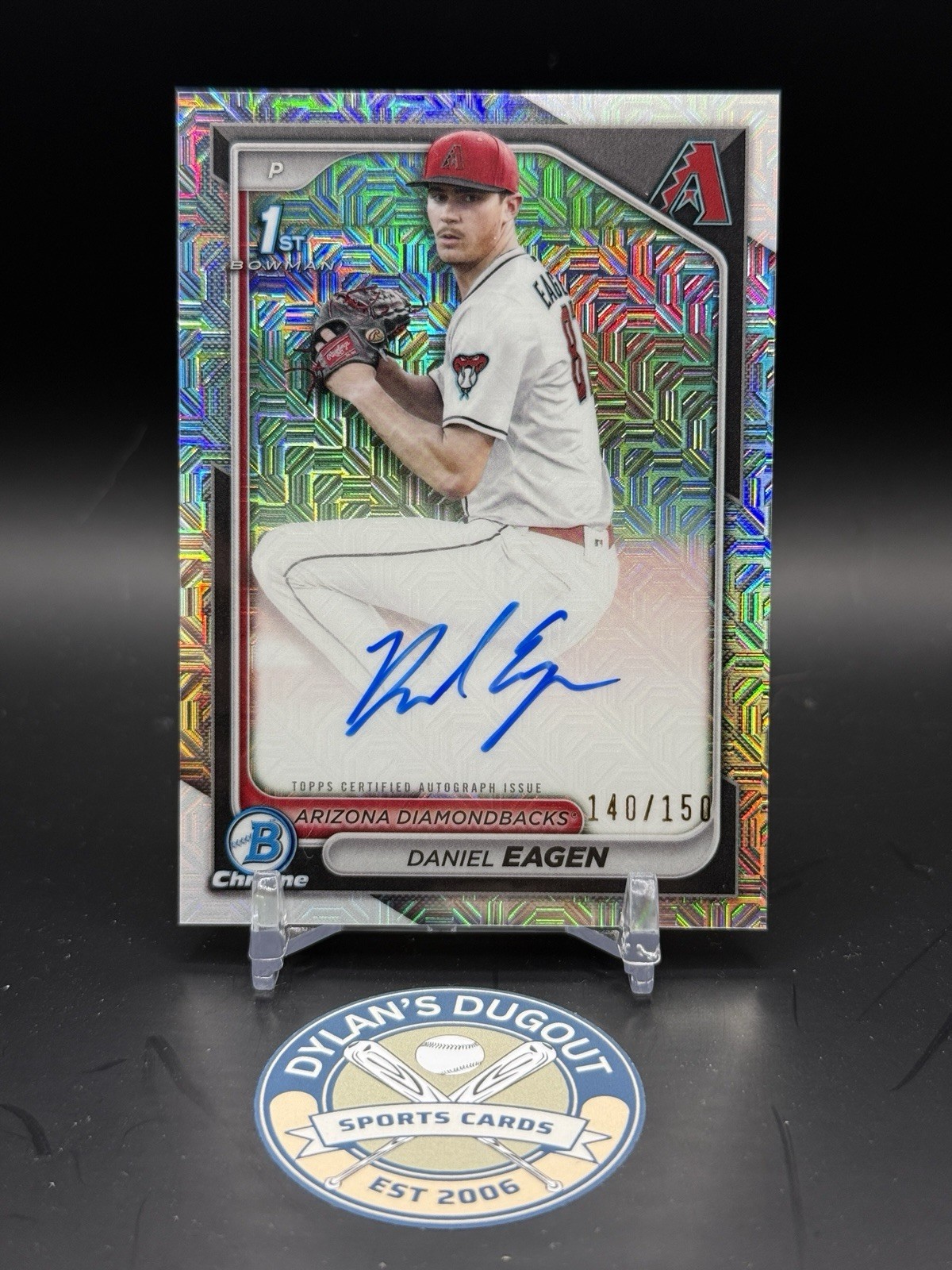 2024 Bowman Chrome #CPA-DE Daniel Eagen HTA Choice Refractor Auto /150