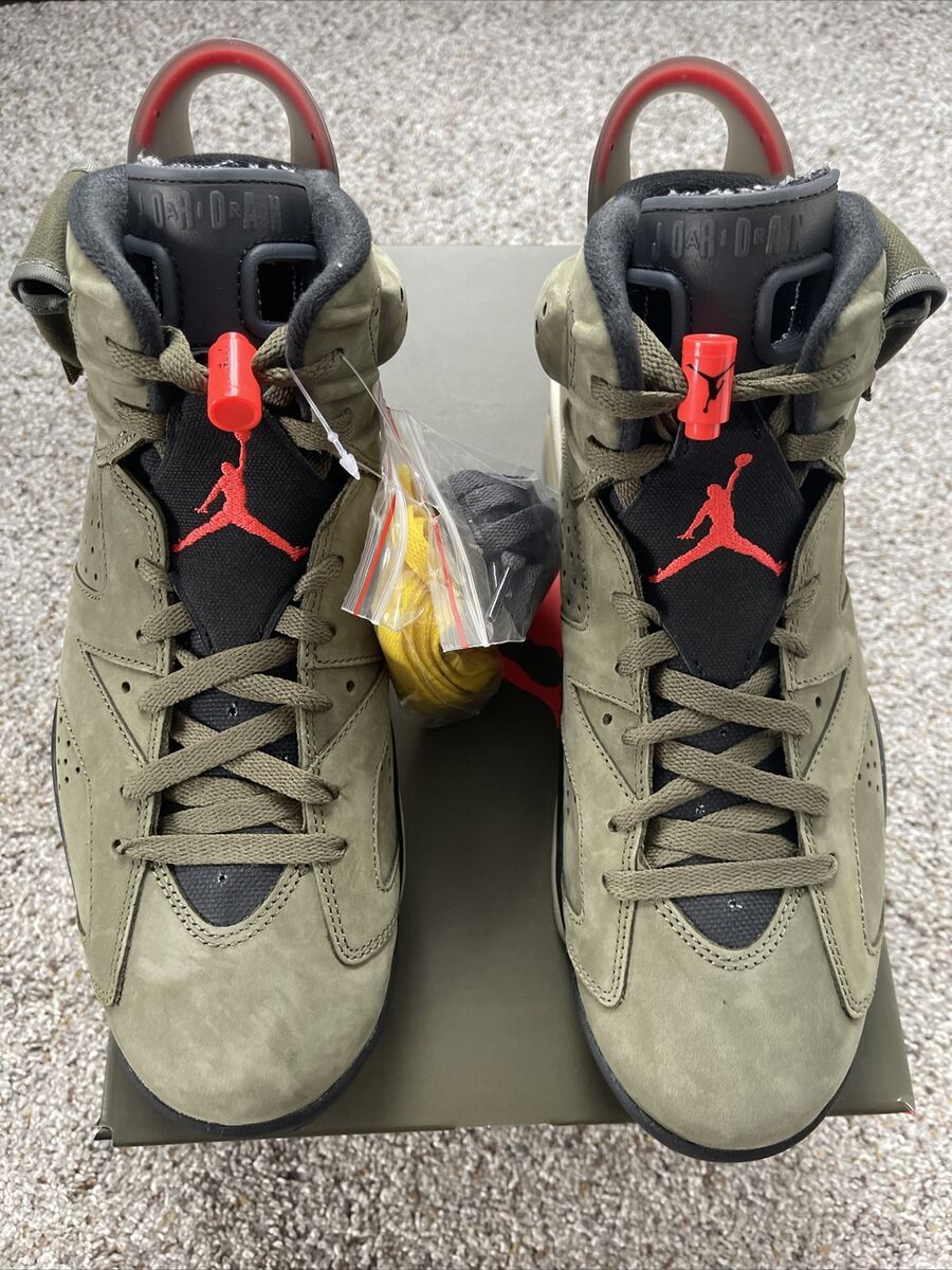 Nike x Travis Scott Air Jordan 6 Cactus Jack Size 10 Olive Nike x Travis Scott Air Jordan 6 Cactus Jack Size 10 Olive