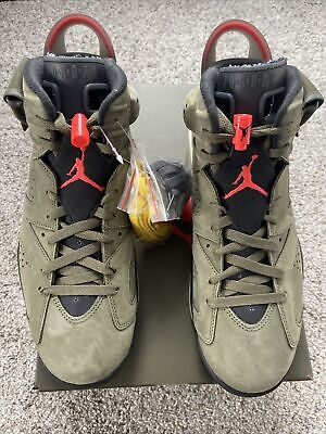 Nike x Travis Scott Air Jordan 6 Cactus Jack Size 10 Olive Nike x Travis Scott Air Jordan 6 Cactus Jack Size 10 Olive