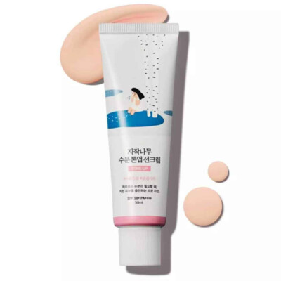 ROUND LAB BIRCH JUICE MOISTURIZING TONE -UP SUN CREAM SPF50+ PA++++, KBeauty