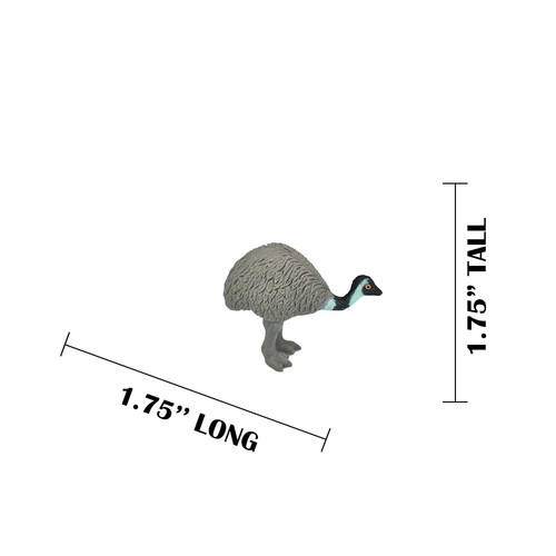 Emu, Australian Bird Plastic Educational Toy, Realistic Figure, Model F1092 - Bild 8 von 11