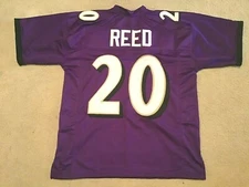 UNSIGNED CUSTOM Sewn Stitched Ed Reed Purple Jersey - M, L, XL, 2XL