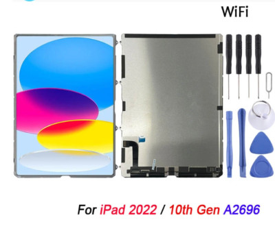 For iPad 2022 / 10th Gen A2696 WiFi Edition 10.9'' LCD Screen with