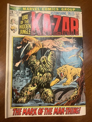 Astonishing Tales #13 (1972) 1st Cover 3rd App Man-Thing Classic Marvel Buscema