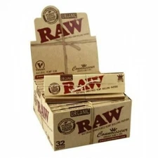 RAW King Size Slim Organic Hemp Natural Paper Tips Unrefined Organic, 24 PK_NEW