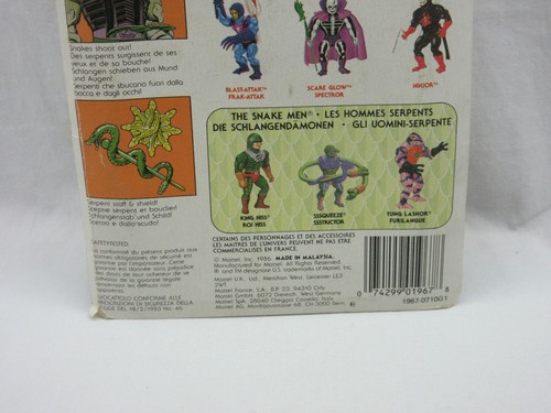 MOTU, VINTAGE, CARA DE SERPIENTE, Maestros del Universo, sin usar, sellado, He-Man - Imagen 5 de 10