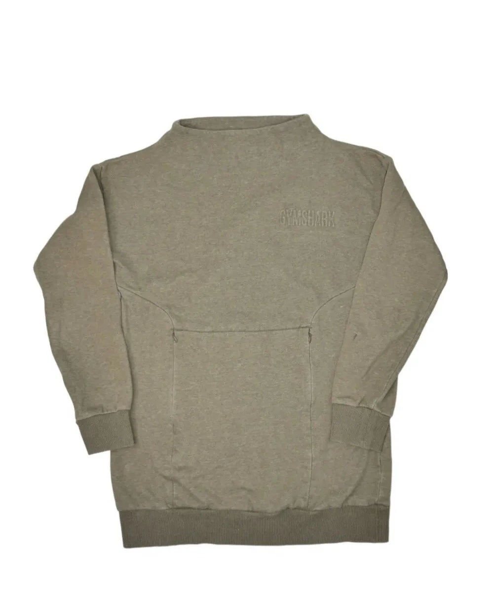gymshark wide mock neck pullover kangaroo pouch sweatshirt