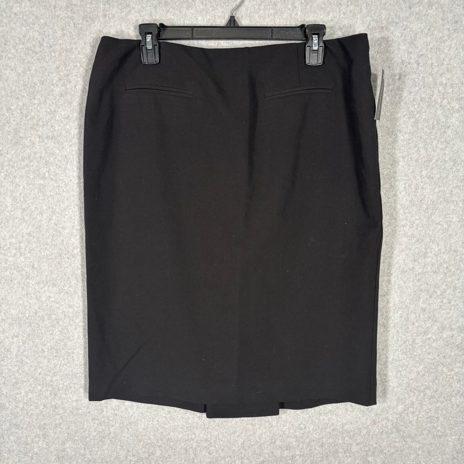 Sutton Studio Black Mini Slit Skirt Size 12 Vintage Office Church Wear USA New