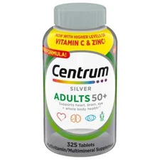 Centrum Silver Adults 50+ 325 Tablets Multivitamin Supplement EXP 04/2026
