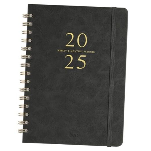 Planner 2025 - Weekly & Monthly 2025 Planner with 12 Monthly Tabs, Jan Gray-image