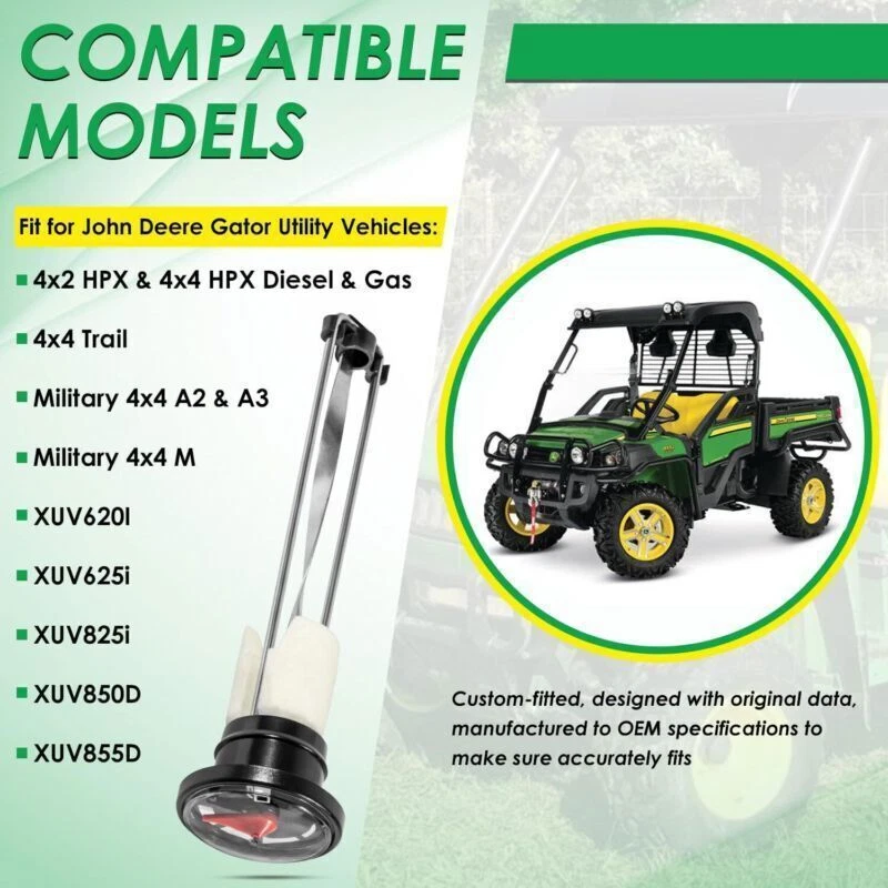 AM143171 Transmisor de Combustible Medidor Tapa de Gas Se Adapta a John Deere Gator XUV 620I Diesel Gas Foto 4 de 4