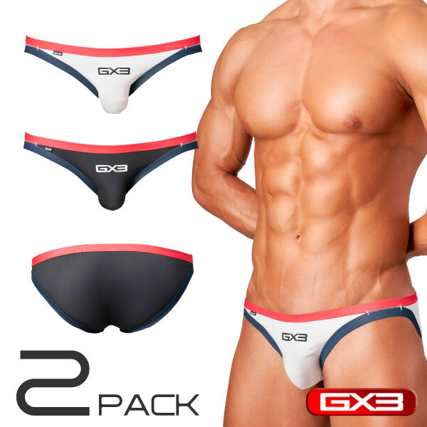 2PACK GX3 MARINE TRICOLOR FIT BIKINI BRIEF JAPAN SEXY UNDERWEAR  K2137