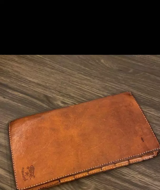 IL BISONTE Genuine leather long wallet brown